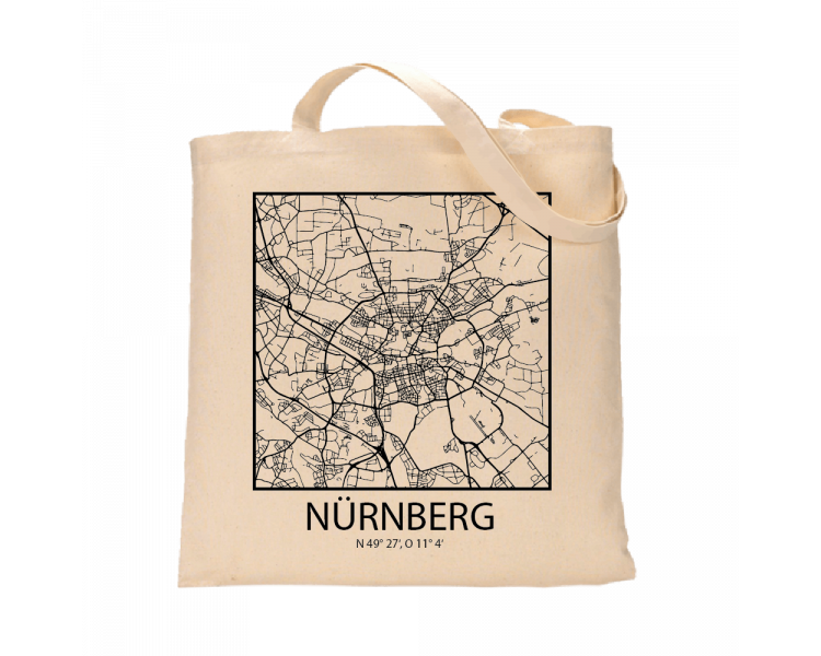 Jutebeutel nature \\"Nürnberg Sky Block Kontur\\" Zubehör & Geschenke 9,99 €