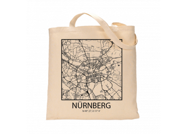 Jutebeutel nature \\"Nürnberg Sky Block Kontur\\" Zubehör & Geschenke 9,99 €