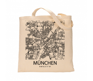 Jutebeutel nature \\"München Sky Block\\" Zubehör & Geschenke 9,99 €
