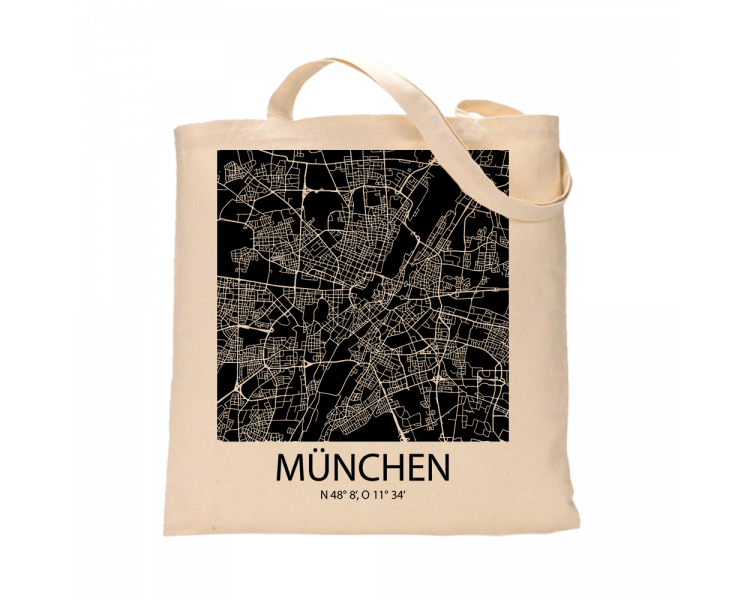 Jutebeutel nature \\"München Sky Block negativ\\" Zubehör & Geschenke 9,99 €