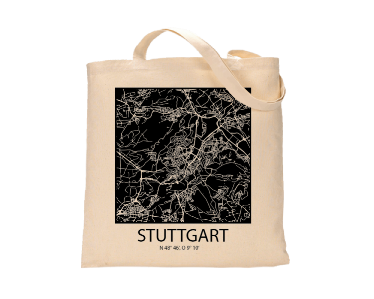 Jutebeutel nature \\"Stuttgart Sky Block negativ\\" Zubehör & Geschenke 9,99 €