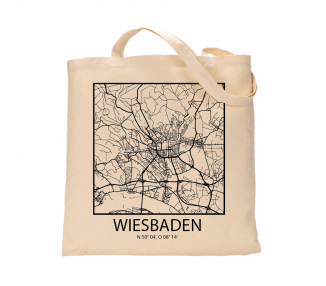 Jutebeutel nature \\"Wiesbaden Sky Block Kontur\\" Zubehör & Geschenke 9,99 €