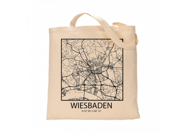 Jutebeutel nature \\"Wiesbaden Sky Block Kontur\\" Zubehör & Geschenke 9,99 €