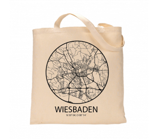 Jutebeutel nature \\"Wiesbaden Sky Eye Kontur\\" Zubehör & Geschenke 9,99 €