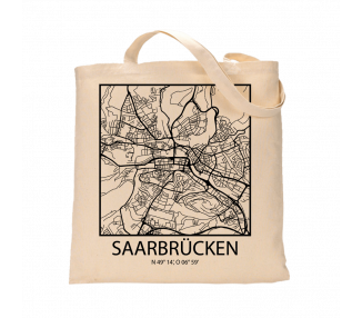 Jutebeutel nature \\"Saarbrücken Sky Block Kontur\\" Zubehör & Geschenke 9,99 €