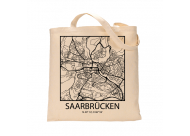 Jutebeutel nature \\"Saarbrücken Sky Block Kontur\\" Zubehör & Geschenke 9,99 €