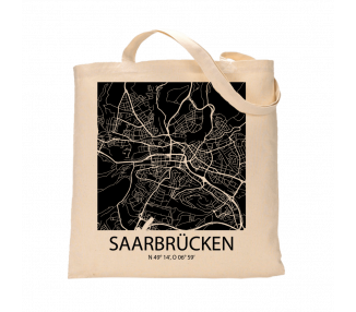Jutebeutel nature \\"Saarbrücken Sky Block negativ\\" Zubehör & Geschenke 9,99 €