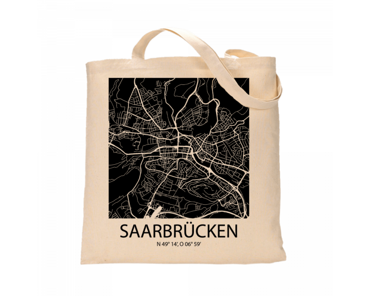 Jutebeutel nature \\"Saarbrücken Sky Block negativ\\" Zubehör & Geschenke 9,99 €