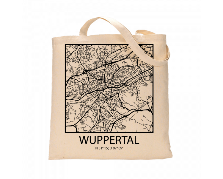 Jutebeutel nature \\"Wuppertal Sky Block Kontur\\" Zubehör & Geschenke 9,99 €