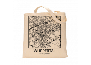 Jutebeutel nature \\"Wuppertal Sky Block Kontur\\" Zubehör & Geschenke 9,99 €