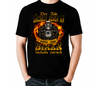 Der Tod lächelt jeden an - doch nur biker lächeln zurück T-Shirt Hoodie Cars & Bikes 18,90 €