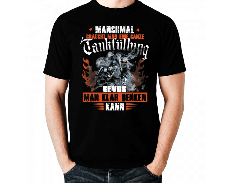Manchmal braucht mein eine Tankfüllung T-Shirt Hoodie Cars & Bikes 18,90 €