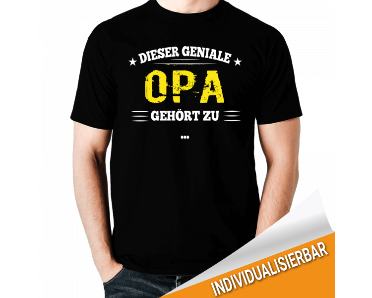 Dieser geniale Opa gehört zu... T-Shirt Hoodie Baby & Familie  18,90 €