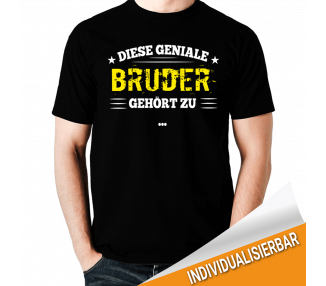 Dieser geniale Bruder gehört zu... T-Shirt Hoodie Baby & Familie  18,90 €