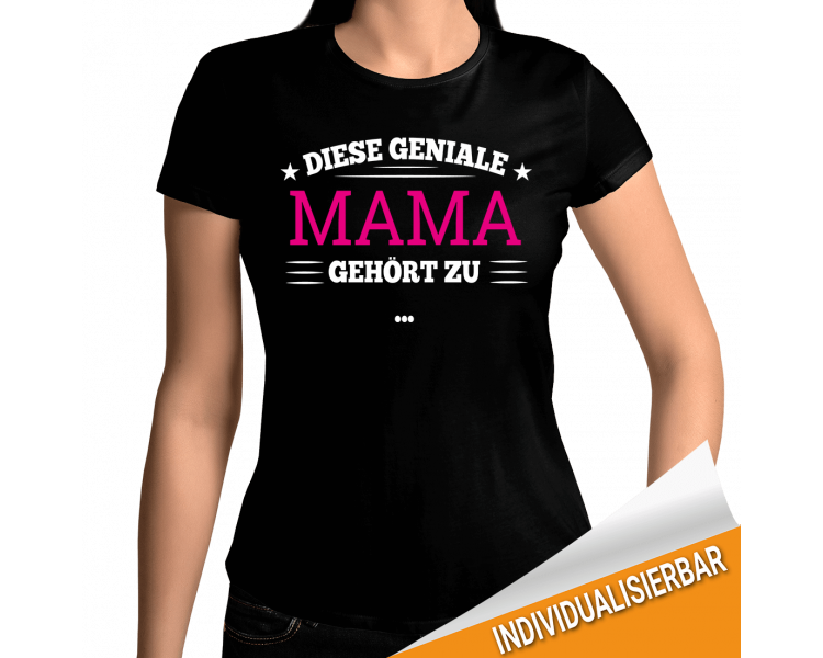Diese geniale Mama gehört zu... T-Shirt Hoodie Baby & Familie  18,90 €