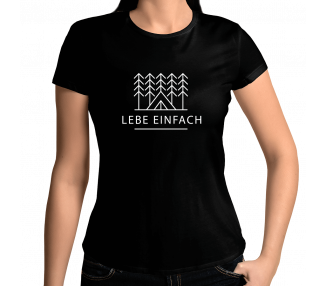 Lebe Einfach Outdoor Camping T-Shirt Damenshirt Sport & Freizeit 18,90 €