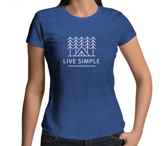 Live Simple Outdoor Camping T-Shirt Damenshirt Sport & Freizeit 18,90 €