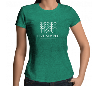 Live Simple Outdoor Camping T-Shirt Damenshirt Sport & Freizeit 18,90 €