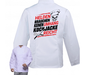 Helden brauchen keinen Umhang Kochjacke reicht - Kochjacke Zubehör & Geschenke 59,90 €