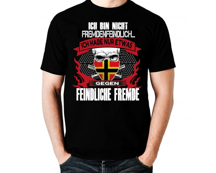 Ich bin nicht fremdenfeindlich - ich habe nur etwas gegen feindliche Fremde ! Wirmer Flagge T-Shirt Hoodie Politik 18,90 €
