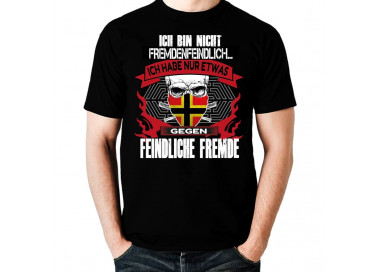 Ich bin nicht fremdenfeindlich - ich habe nur etwas gegen feindliche Fremde ! Wirmer Flagge T-Shirt Hoodie Politik 18,90 €