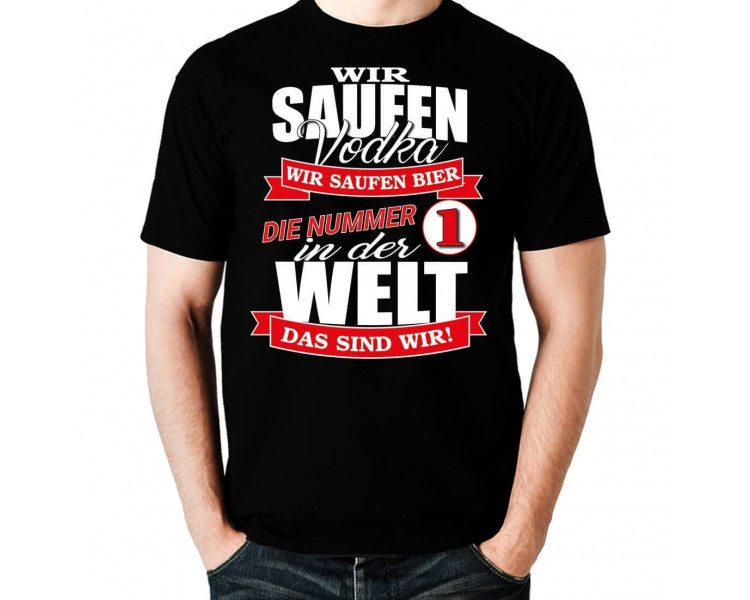 Wir saufen Vodka, wir saufen Bier ... Fun T-Shirt WM Shirts 18,90 €