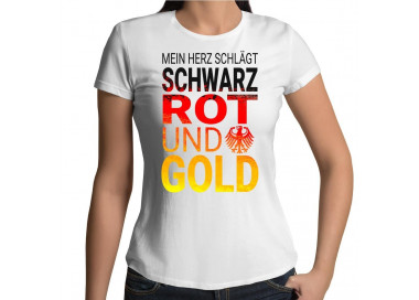 Mein Herz schlägt Schwarz Rot Gold Fussball WM T-Shirt WM Shirts 18,90 €