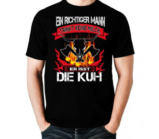 Ein Richtiger Mann trinkt keine Milch Er ist die Kuh T-Shirt Hoodie Party, Fun & Urlaub 18,90 €