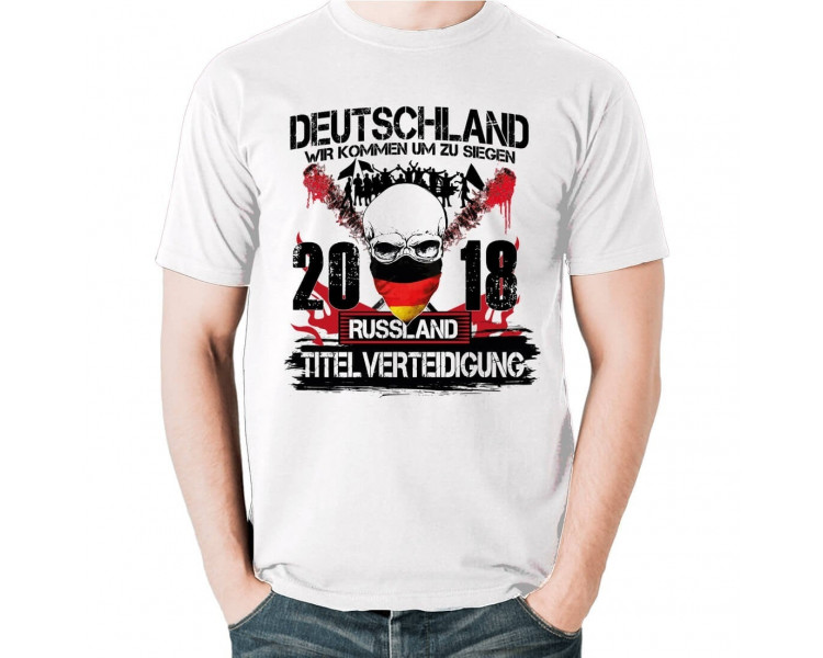 Deutschland - Wir kommen um zu siegen T-Shirt WM Titelverteidigung Russland 2018 WM Shirts 18,90 €