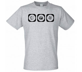 Poker, Burger & Fussball Icon T-Shirt Sport & Freizeit 18,90 €