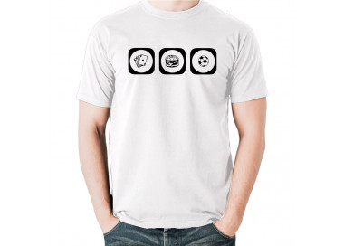 Poker, Burger & Fussball Icon T-Shirt Sport & Freizeit 18,90 €