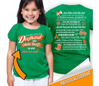 Ich bin stolz ein Dorfkind aus... zu sein - denn ich weiss...Kinder T-Shirt Hoodie Baby & Familie  14,90 €