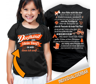 Ich bin stolz ein Dorfkind aus... zu sein - denn ich weiss...Kinder T-Shirt Hoodie Baby & Familie  14,90 €